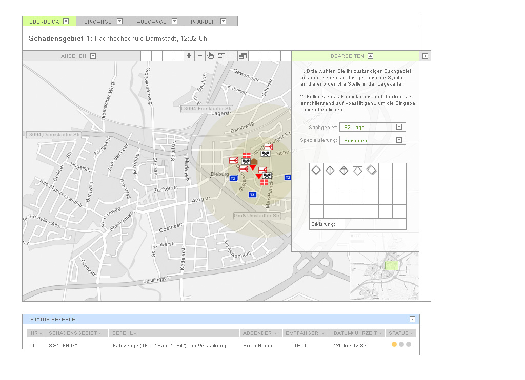 DIMA Map Display screenshot