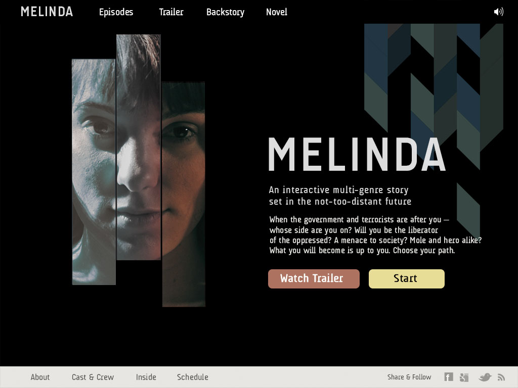 Melinda Title Page screenshot
